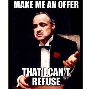 Make me an offer 🤌🏻🤌🏼🤌🏾 I can’t refuse 😎